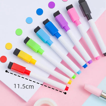 8 Color Magnetic Erasable Whiteboard Pen Color Options Numbering Stationery Office Teaching Supplies For Student Blackboard Note