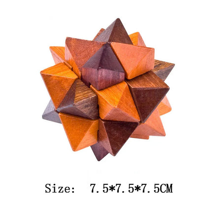 Wooden Luban Lock Unlock Interlocking Puzzle Rompecabezas IQ Test Brain Teaser Game For Adults And Kids Educational Toys