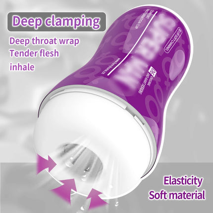 Male Masturbation Cup Telescopic Heated Sucking Pocket Pussy Blowjob Sex Machines for Men Vagina Masturbator Toy Adult Goods18+