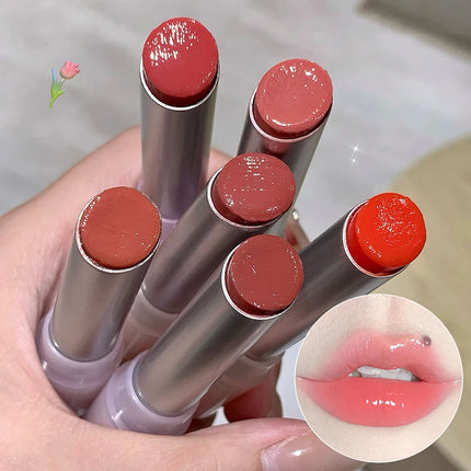 - Cappuvini Flowery Dish Language Lip Gloss Mirror Lip Glaze Beep Lip Water Light Lasting Makeup Not Easy To Dip Cup Makeup -