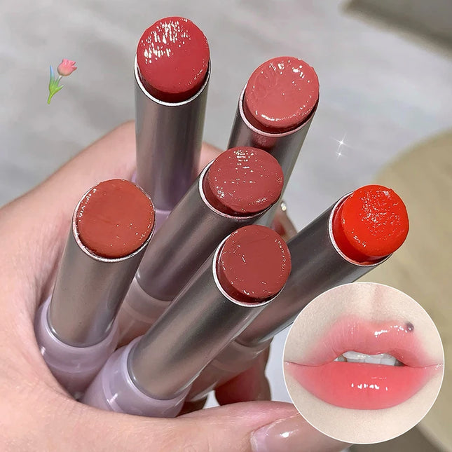 - Cappuvini Flowery Dish Language Lip Gloss Mirror Lip Glaze Beep Lip Water Light Lasting Makeup Not Easy To Dip Cup Makeup -