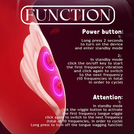 10 Modes Tongue Licker Vibrator Clitoral Stimulator Adult Female Tongue Vibrator Toys G Spot Stimulator Couple Sex Toys