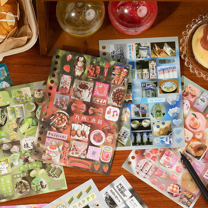 TIANZI 20/40 Pcs Retro Japanese Stationery Die Cut Stickers Book Cartoon Decorative for Handmade Scrapbooking Journal Supplies