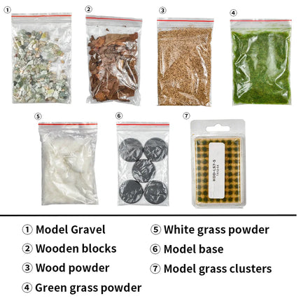 1Set DIY Miniature Model Kit Materials Tool For Building Sand Table/Railway/Military Wargame Base/Desk Craft Ornament Diorama