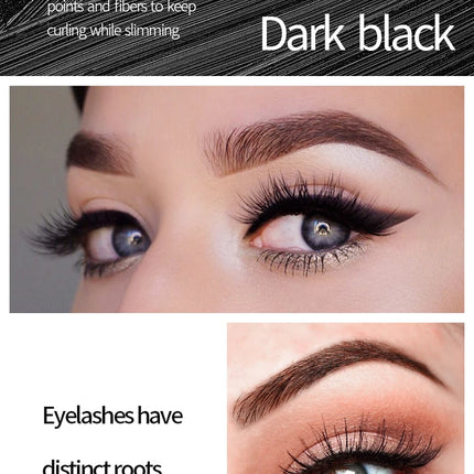 YANQINA Mascara with Eyeliner Combo Black Slim Drawing Line Smooth Definition Long Lasting Waterproof Eye Makeup 2 Pcs Set