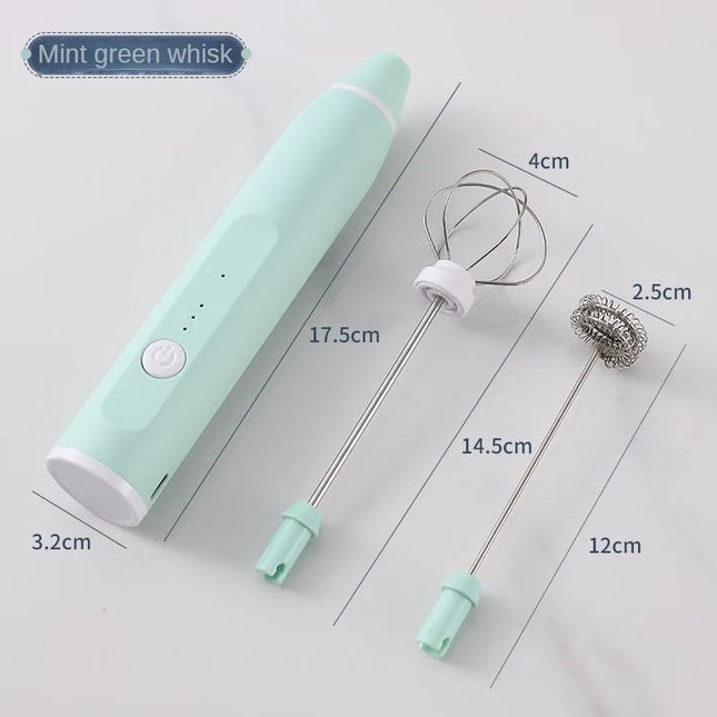1 Electric Egg Beater, Coffee Mixer, Handheld Milk Frother, Electric Jam Maker, Butter Maker, Kitchen Food Mixer