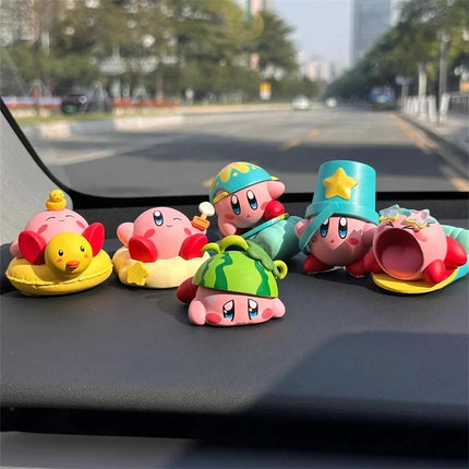 Q-version Anime Star Kirby Blind Box Handmade Beach Party Summer Surfing Tide Play Toy Baking Decoration Ornament Gift