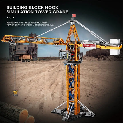 1176PCS Remote Control Tower Crane MOC Model Building Blocks Tower Crane Electric Technology Brick DIY Assembly Toy Holiday Gift
