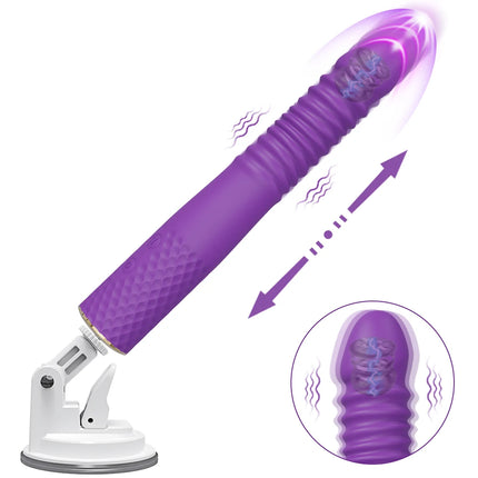 Automatic Telescopic Thrusting Realistic Dildo Vibrator for Women G Spot Clitoral Anal Stimulation Sex Machine Sex Toys Adult 18