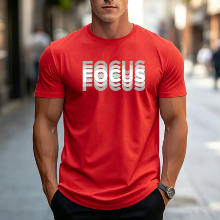 Gradient letter printed T-shirt, fashionable round neck short sleeved top, urban casual men's daily commuting short sleeved shir