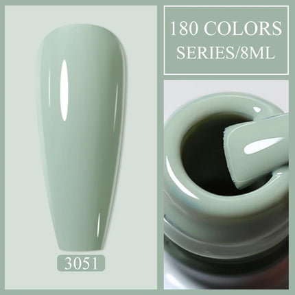 Parkson 8ml HEMA TPO FREE Color Gel Nail Polish Nude Pink Red Green Collection Nail Gel Polish Glitter Soak Off UV LED Gel
