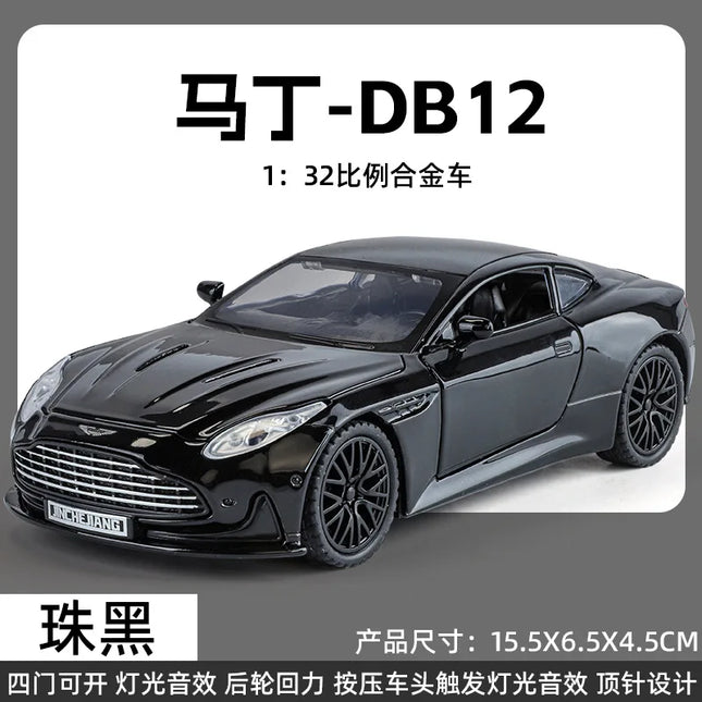 1:32 DB12 GT Super Sports Car Alloy Diecast Metal Model Car Sound & Light Holiday Gift Toy Car