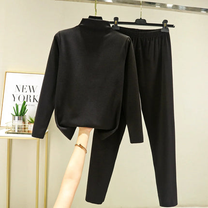 thermal underwear Suit women Winter Dralon Long Johns Warm ensemble femme 2 pieces set womens thermal clothing lange onderbroek