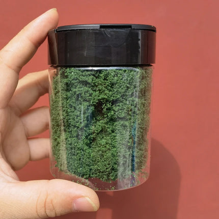 160ml/bottle Mesh Filamentous Sponge Tree Powder Cluster Shrub Vegetation Diy Scene Making Materials Railway Diorama Layout