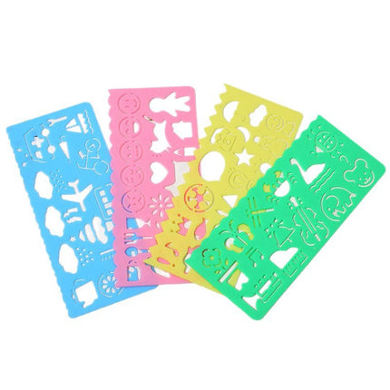 4pcs/Set Children Painting Template Drawing Stencils Set Early Childhood Drawing Toys Art Crafts Kids Educational Toy TMZ