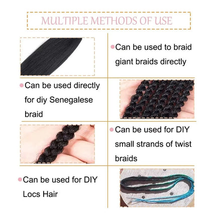 EZ Pre-Stretched Braiding Hair Flame Retardant Synthetic Hair for Women Easy Braids Hair Extensions for Box Braids Twist Crochet