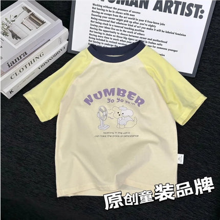 Fashion Kids Summer T-Shirts Toddler Baby Cotton Clothes Children Tops Tees for Boys & Girls Letter Printed Costume