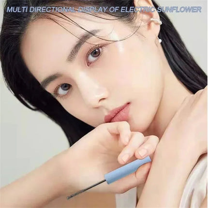 Silver Silk Fiber Matte Mascara Makeup Ultra-Fine Brush Lengthens Eyelashes Waterproof Fast Dry Eyelash Extension Mascara Makeup