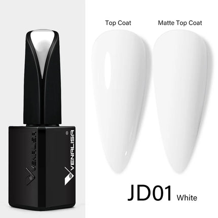 Venalisa15ML Silky Matte TPO FREE Topcoat No Cleaning Nail Lacquer Full Coverage Long Lasting Gorgeous Color Nail Varnish