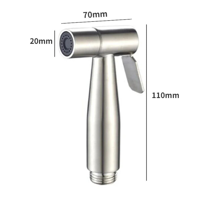 Handheld Toilet Bidet Faucet Sprayer Stainless Steel Bathroom Bidet Spraye Set Hand Sprayer Shower Head Self Cleaning No Punch