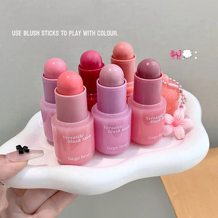 Magic Blush Stick 3-in-1 Cheek Lip Tinted Moistured Blush Stick Silky Brighten Cheek Cream Natural Cosmetics Makeup Products