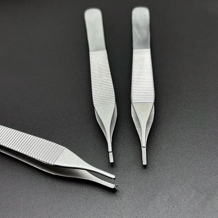 12.5cm Stainless Steel Dental Dressing Forceps Tissue Tweezer Extraction Hemostat Tool for Dentist Professional Dental tools