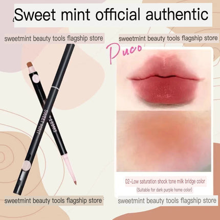 SWEET MINT Artist Lipliner Outline Lip Shape Lasting Color Pen With Brush Novice Lipstick Matte