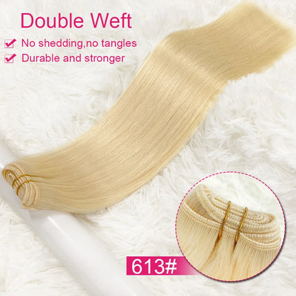 Double Weft Russian Remy Real Human Hair Weave Weft Extensions Full Head 100g Machine Weft 100% Thick Bundle Ombre BrazilianHair