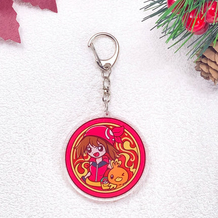 Pokémon Pikachu Gengar Bulbasaur Squirtle Car Keychain Accessories Acrylic Charms Pendant For Bag Key Holder Backpack Decoration