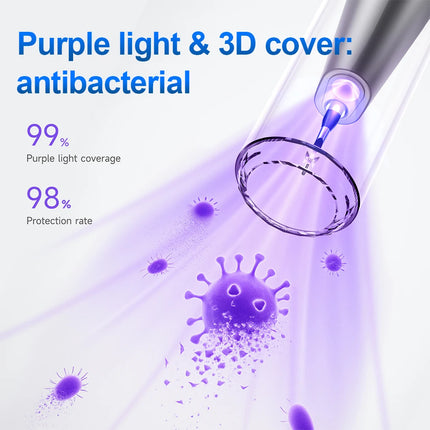 Visible Ultrasonic Dental Scaler Tartar Remover 5 Modes Household Teeth Cleaning Tools with LED Light Dental Cleaner Oral Care