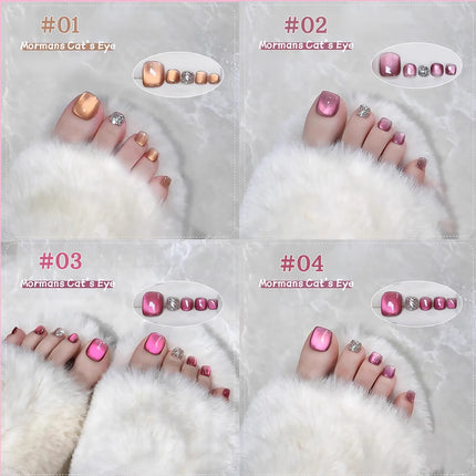 1pcs TC Autumn Popular Green Crystal Cat's Eye Molmans High Density Porcelain White Glass Beads Amber Gel Nail Polish Nail Art