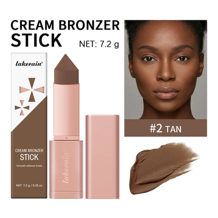 Cream Bronzer Stick and Contour Stick 2-in-1 bronzing and contouring instant depth & dimension to the face flawlessly over base