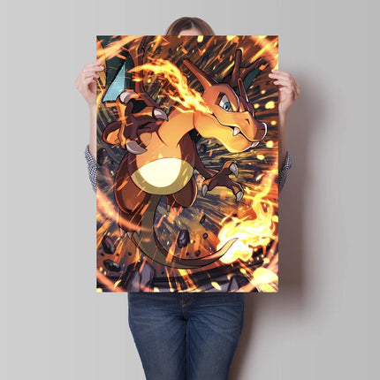 Japanese Anime Canvas Paintings Pokemon Pikachu Poster Cartoon Character Picture Bright and Clear Colors High Quality Home Decor