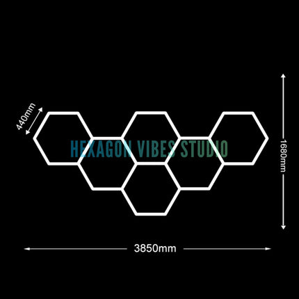 Garage Hexagon LED Light 50000H 6500K Ultra Bright for Home Gym Barbershop Car Detailing Bar Basement Workshop Ceiling Lighting