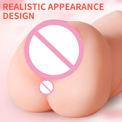3 in 1 Pocket Pussy Male Masturbator Sex Toys for Men 3D Textured Sex Doll with Sexy Mouth Realistic Vagina Tight Anus Mens 18+