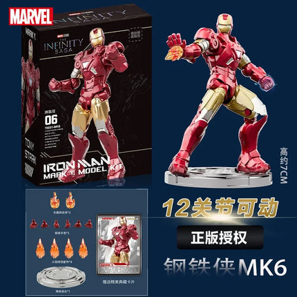 Fondjoy Marvel figure Splicing toys iron man MK1 MK2 MK3 MK4 MK5 MK6 MK7 Action figure model Birthday gift for children