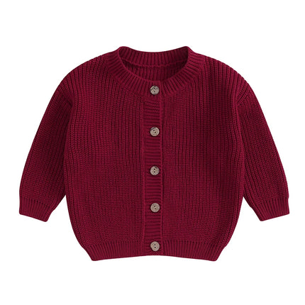 Baby Boys Girls Cardigan Autumn Spring Cotton Sweater Top Baby Children Clothing Boys Girls Knitted Sweater Kids Spring Wear
