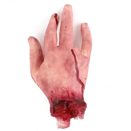 Fashion Broken Foot Party Scary Decoration Lifesize Bloody Hand Horror Props Halloween Costume Latex Toys