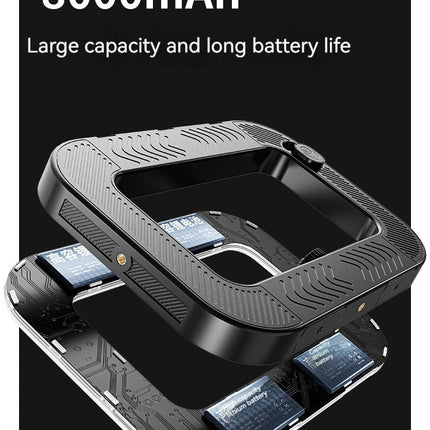 Three-color dimming, ring rabbit cage fill light selfie live broadcast photography light with Bluetooth selfie reverse charging