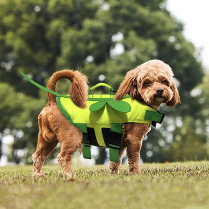 Cat Life Vest Little Bee Pet Dog Life Jacket Soft Adjustable Dog Swimming Clothes Breathable Summer Swimwear Clothes Outdoor
