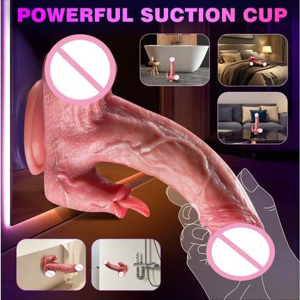 Adult Supplies Double Head Tongue Licking Vibration Remote Control Massager Adult Sex Toys Women Vibrator for Orgasm Stimulator