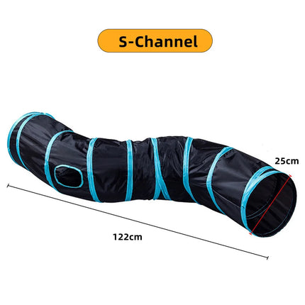Cat Tunnel Pet Supplies Cat S-Type Play Tunnel Foldable Cat Tunnel Cat Toy Breathable Drill Barrel for Indoor Loud Paper