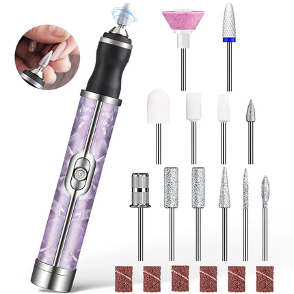 Professional Nail Polishing Machine Electric Nail Grinder, Rechargeable Nail Drill Grinding Machine Salon Manicure Pedicure Tool
