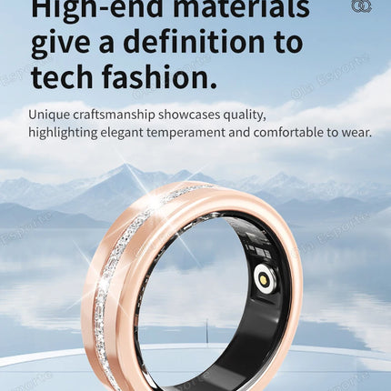 2026 New Smart Ring Lady Heart Rate Sleep Health Monitor Menstrual cycle detection IP68 Waterproof Fashion Sport Rings Women Men