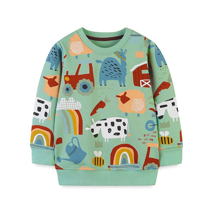 Jumping Meters New Arrivals Boys Girls Clothes Dinosaurs Print Autumn Spring Children's Clothes Hot Selling Kids Sweaters Tops