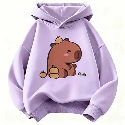 2026 Cute Capybara Graphic Children's Hoodie Sweatshirt Cute Hoody for Boys Girls Autumn Spring Casual Hoodies