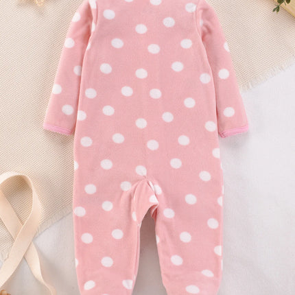 Newborn Baby Rompers Autumn Winter Zipper Fleece Sleepsuit Clothes Cute Fox Animal Footed Warm Baby Pajamas Babe Jumpsuit 0-12M