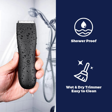 Body Hair Trimmer  for Women & Men Electric Groin/Ball Shaver Pubic Armpit Body Hair Clipper Bikini Epilator Rechargeable