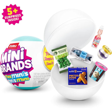 New ZURU Mini Brands Refrigerator Ball Surprise Blind Box Super Mini Snacks Toys For Role Play Home Dollhouse Furniture Gift