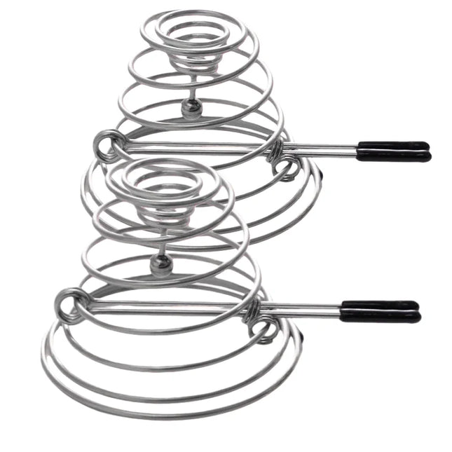 Straw Hat Nipple Clamps Metal Women's Dual-Peak Toy Nipple Massage Adult Couples Foreplay SM Toy Adult Sex Product Breast Toy